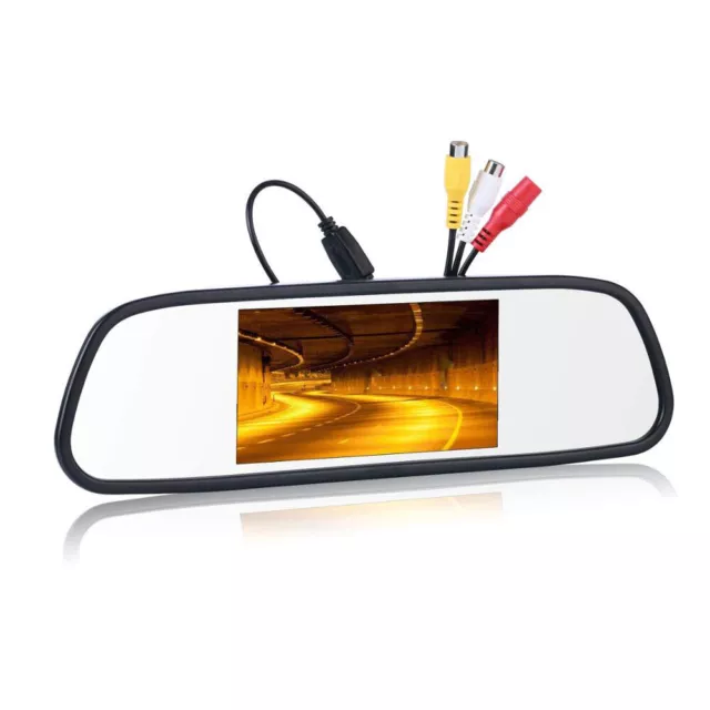 Wireless 5" Car Mirror Monitor Rear View Reverse Backup Camera Night Vision Kit 2