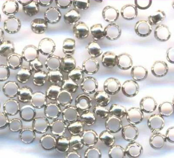 100  Intercalaires,perles à écraser inox diamètre 2 mm port gratuit