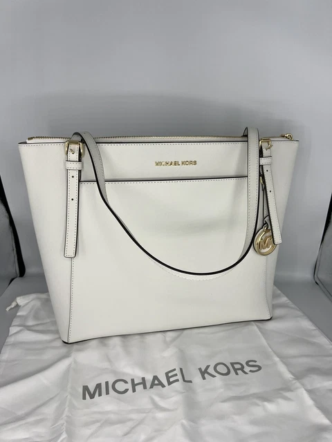 Michael Kors Large Jet Set Voyager East West Saffiano Leather Tote NWT Dust Bag