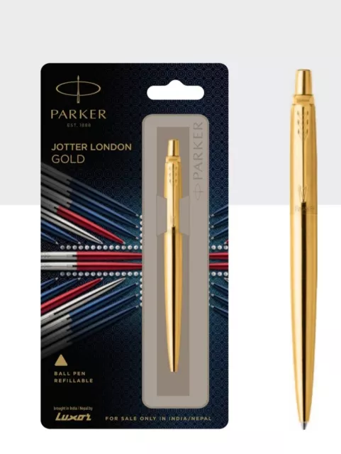 Personalised Engraved Genuine Parker - Jotter London Gold  Ball Point Pen - Box