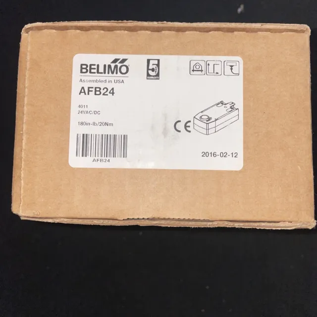 Belimo AFB24 Damper Actuator 180 in-lb/ 20Nm AC/DC 24V 50/60Hz