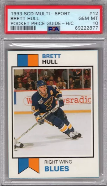 1993 SCD Multi-Sport #12 BRETT HULL PSA 10 GEM MINT St. Louis BLUES RARE 1/1