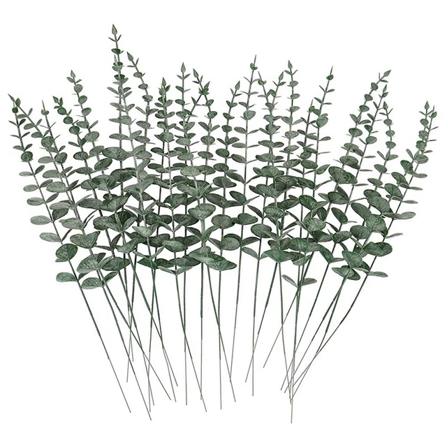 30 pz steli di eucalipto artificiali, fattoria foglie di eucalipto decorazione per WeV6D5