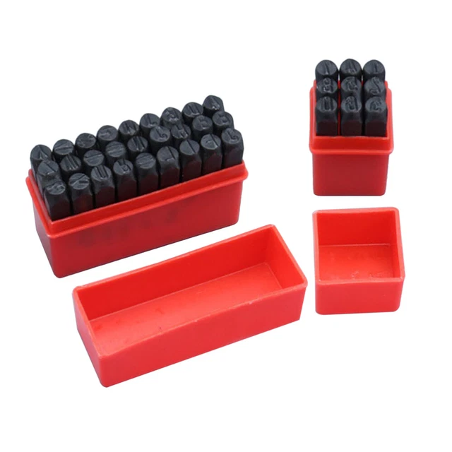 36 PIEZAS Kit de herramientas de joyería punzón de letras de metal perforadores agujero escolar