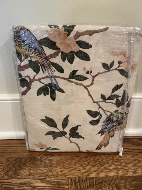 Pottery Barn Nola Floral Shower Curtain nWOT Birds