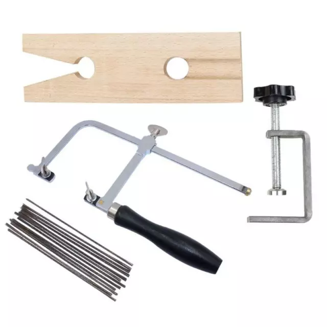 3-in-1 Professional Jeweler's Saw Set 144 Blades  Wooden Pin Clamp Jewelry Toos