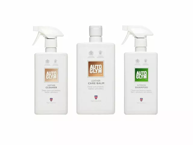 Autoglym Lederreiniger Pflegebalsam Auto Innenraum Polsterung Schutz Shampoo Kit