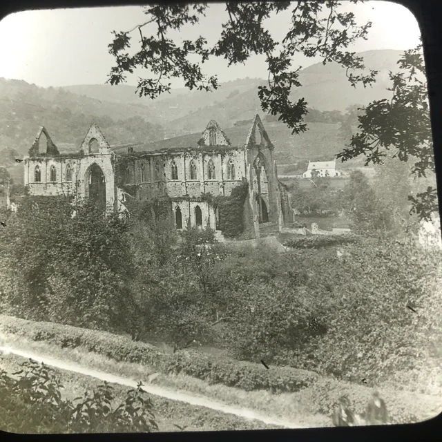 Vtg Keystone Magic Lantern Glass Slide Tintern Abbey Monmouthshire England