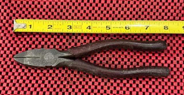 Vintage Diamalloy SL57 Lineman Pliers 7-1/2"in , Made in USA Diamond Duluth M4