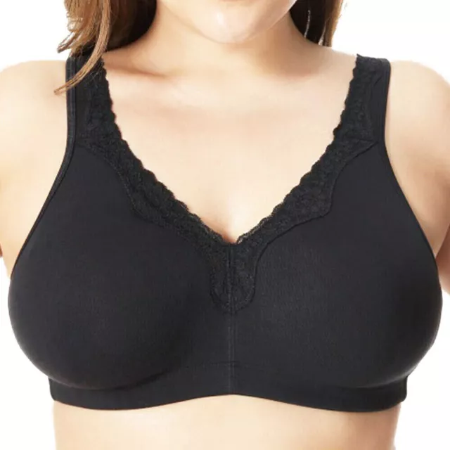 Non Wired Comfort Sleep Bra Ladies Plus Size Full Support Bra