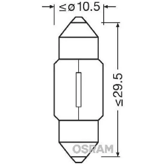 1x ams-Osram Glühlampe 12V 10W u.a. für Abarth 124 Spider NF 1.4 | 337977