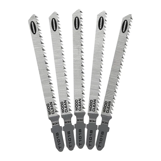 WARRIOR 4 in. Hojas de sierra de madera limpia vástago en T de 10 TPI, paquete de 5 68069