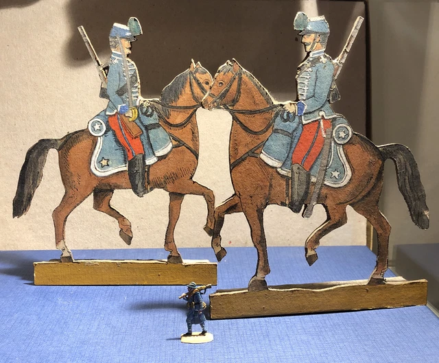 Ancien jouet coffret soldats bois gardes anglais Tri-Ang bois