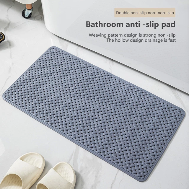 Alfombra de baño con ventosas, alfombrilla de ducha multifuncional lavable a máquina,