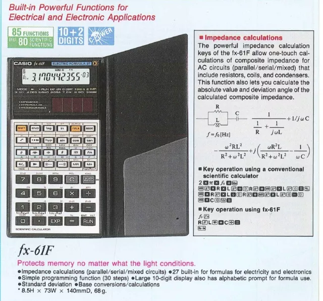 Casio fx-61F Scientific Calculator Electric Formula 27. Never used Calculadora 2