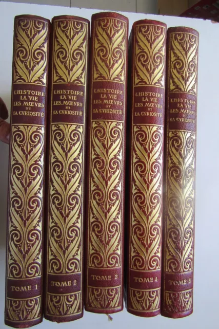 L'histoire La vie Les Moeurs et la Curiosité - Grand Carteret - 1926 - 5 volumes