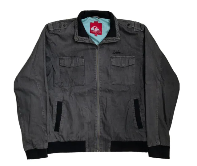 QuikSilver Veste Chaude Taille XL Jacket Gris / Noir En Très Bon État