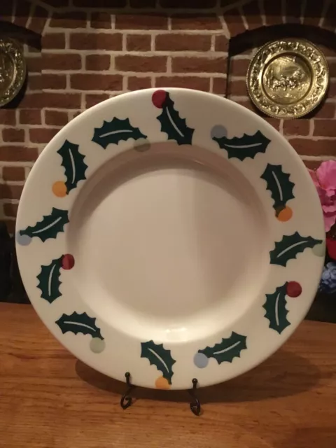 Emma Bridgewater Polka Holly Dinner Plate First New🌲