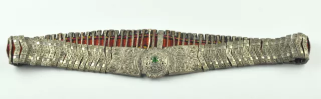 Amazing Silver 19c Ottoman Turkish Folk Handmade Belt Buckle Vintage Antique