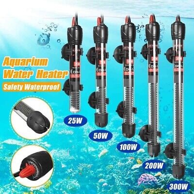 25W-300W Submersible Aquarium Fish Tank Heater Rod Heating Adjustable Thermostat