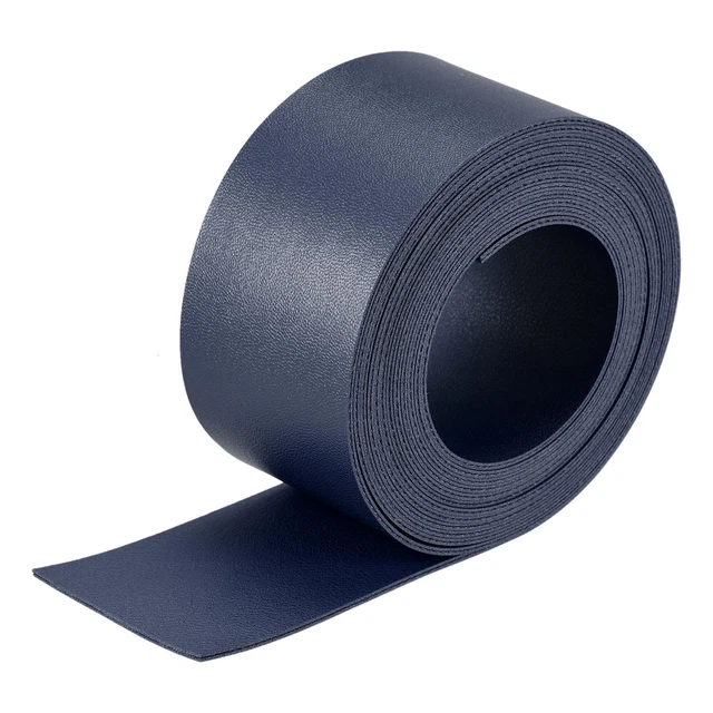 Imitación Cuero Tira Cuero Correa Doble Cara 300cm x 5cm Azul Marino para DIY