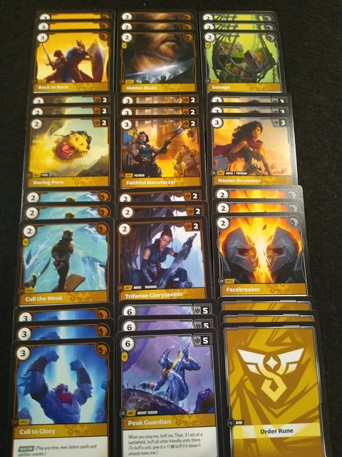 RIFTBOUND LEAGUE OF Legends 516 Card 3X Uncomm/Common/Rune/Battlefield ...