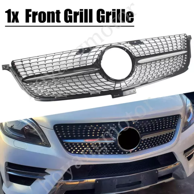 Front Stoßstange Kühlergrill Schwarz Für Mercedes Benz ML-Class W166 2013-2015