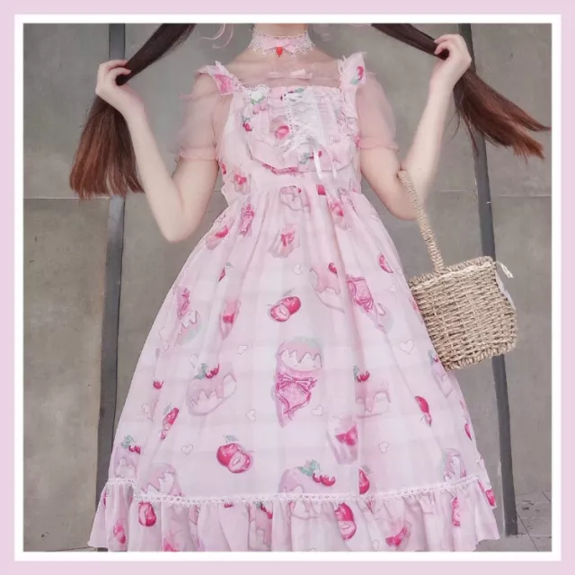 Sweet Lolita Dress Kawaii Girl Japanese Fashion JSK Jumpsuit Strap Clothes  Party