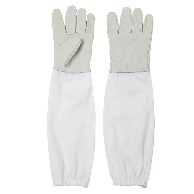 XL Beekeeping Goatskin Gloves Bee Keeping with Vented Beekeeper Long Sleeves