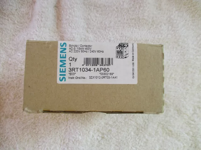 NIB Siemens Contactor       3RT1034-1AP60