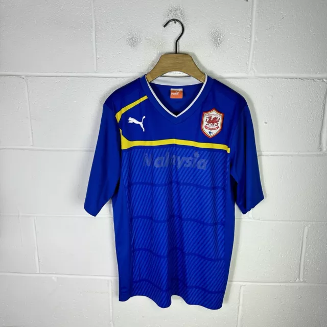 Puma Cardiff City Football Shirt Mens Large Blue 2012/13 Away Bluebirds CCFC