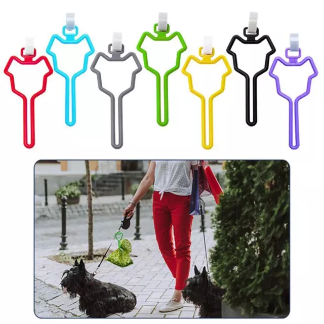 Hands Free Dog Poop Bag Holder Waste Bag Carrier Clip Adjus^ Q3U4