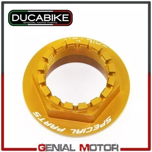 Écrou Roue Arrière en Ergal Travaillée  Or DPR01B Ducabike Ducati 916 1994 1998