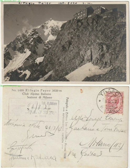 Solda - Bolzano - Rifugio Payer - Viagg. 1927 -73901-