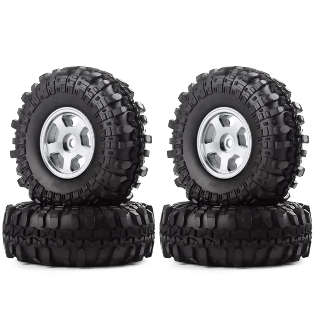Beadlock Micro Crawler Wheels Rims Tires For Axial SCX24 90081 AXI00001 1/24 RC