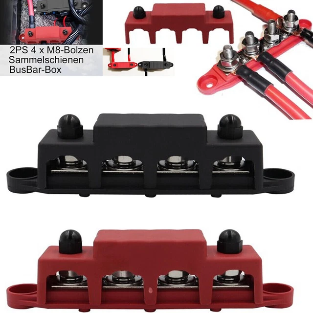 M8/M10 4 POST Power Distribution Block Terminal Screw Bus Bar 250A 200A