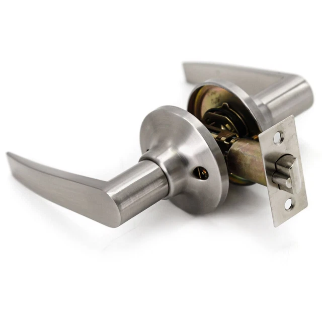 Door Lever Handle with Lock Keyless for Left and Right Handed Doors Passage