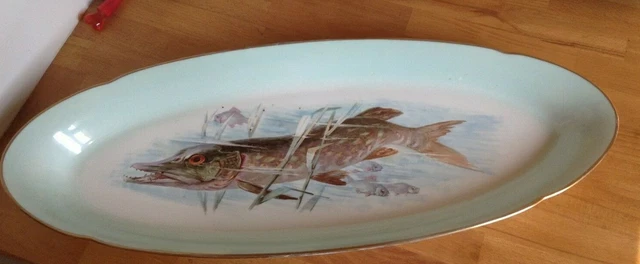 Grand plat à Poissons en porcelaine de Limoges