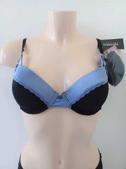 Soutien-Gorge Push-Up Georges Rech Abby-GR 90C Noir - NEUF Avec étiquettes