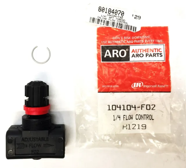 ARO 1/4" NPT Thread Inline Flow Control 104104-F02 (H1219) NOS