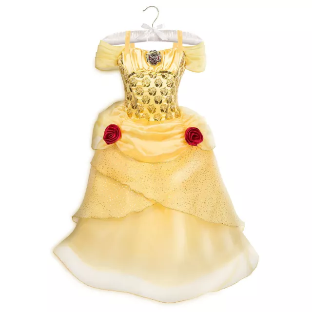 Disney Deluxe Princess Belle Beauty & the Beast Costume Girls Size 3 4 5/6 7/8
