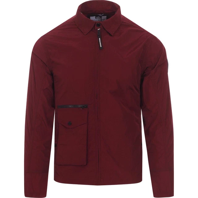 MENS WEEKEND OFFENDER Vinnie Overshirt Morello Burgundy Size S New