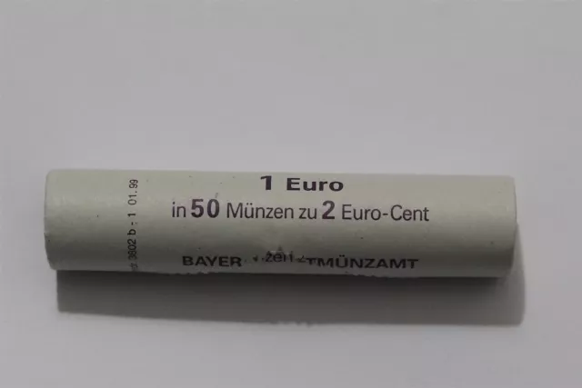 🧭 🇩🇪 Germany 2 Euro Cents 2002 D - 50 Coins Mint Roll B49 #94 Bxqu
