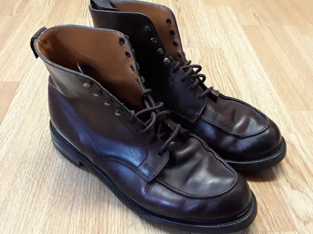 GRENSON DARK BROWN LEATHER MEN'S BOOTS size 9.F Made in England £60.00 ...