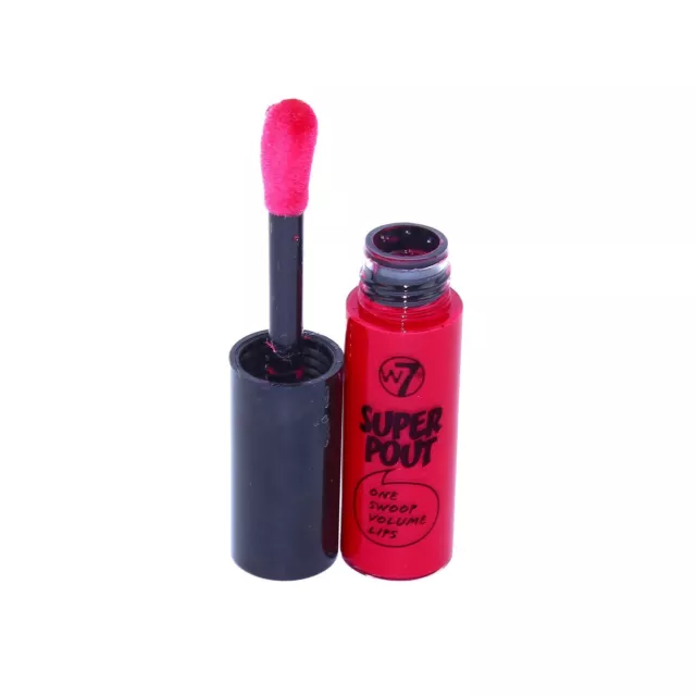 W7 Super Pout Lip Gloss Long Lasting Volumising Shade Pink Poppy La La 8ml