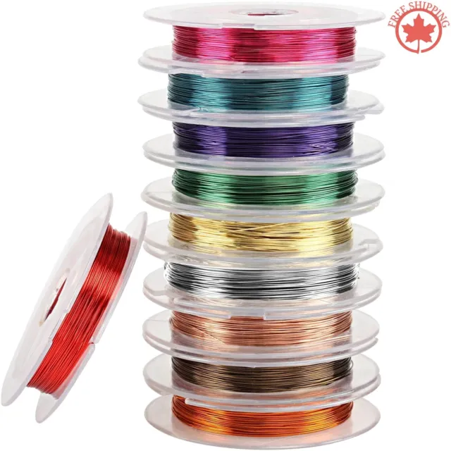 Multi-Purpose Copper Wire - 10 Colors - Durable & Easy to Shape - 32.8 Ft/Roll