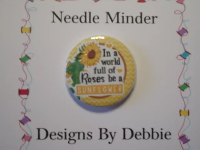 Magnetic Needle Minder Keeper Cross Stitch Button  / Fridge Magnet 