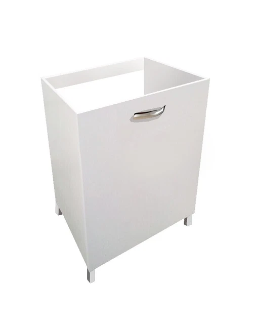 MOBILE SOTTOLAVELLO BIANCO 80x46x81,5 CM - LEGNO MULTISTRATO, CON RIPIANO E 2 ANTE - Foto 4