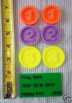 LOT 6 Replacement Coins compatible Little Tikes Count n Play Cash Register