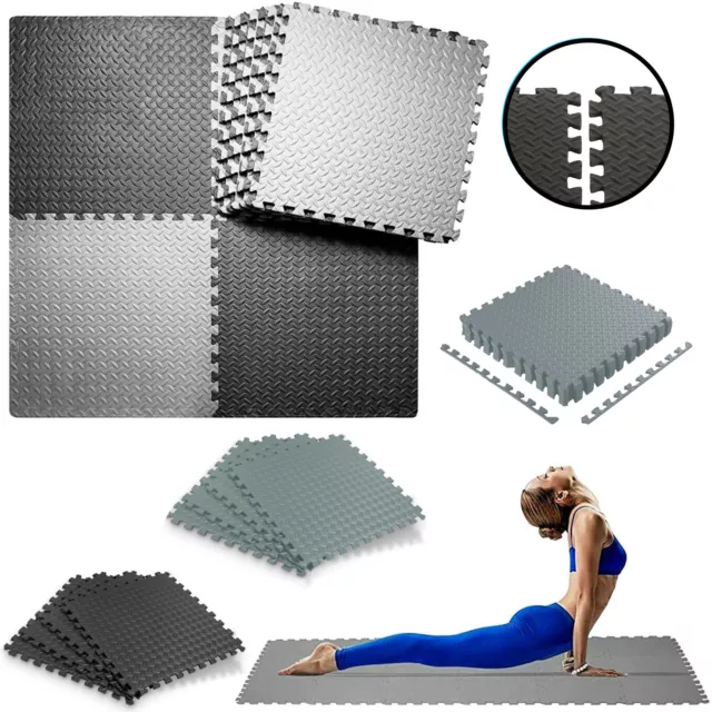 Interlocking Soft Foam Floor Mats EVA Puzzle Rubber Yoga Tiles Gym Flooring